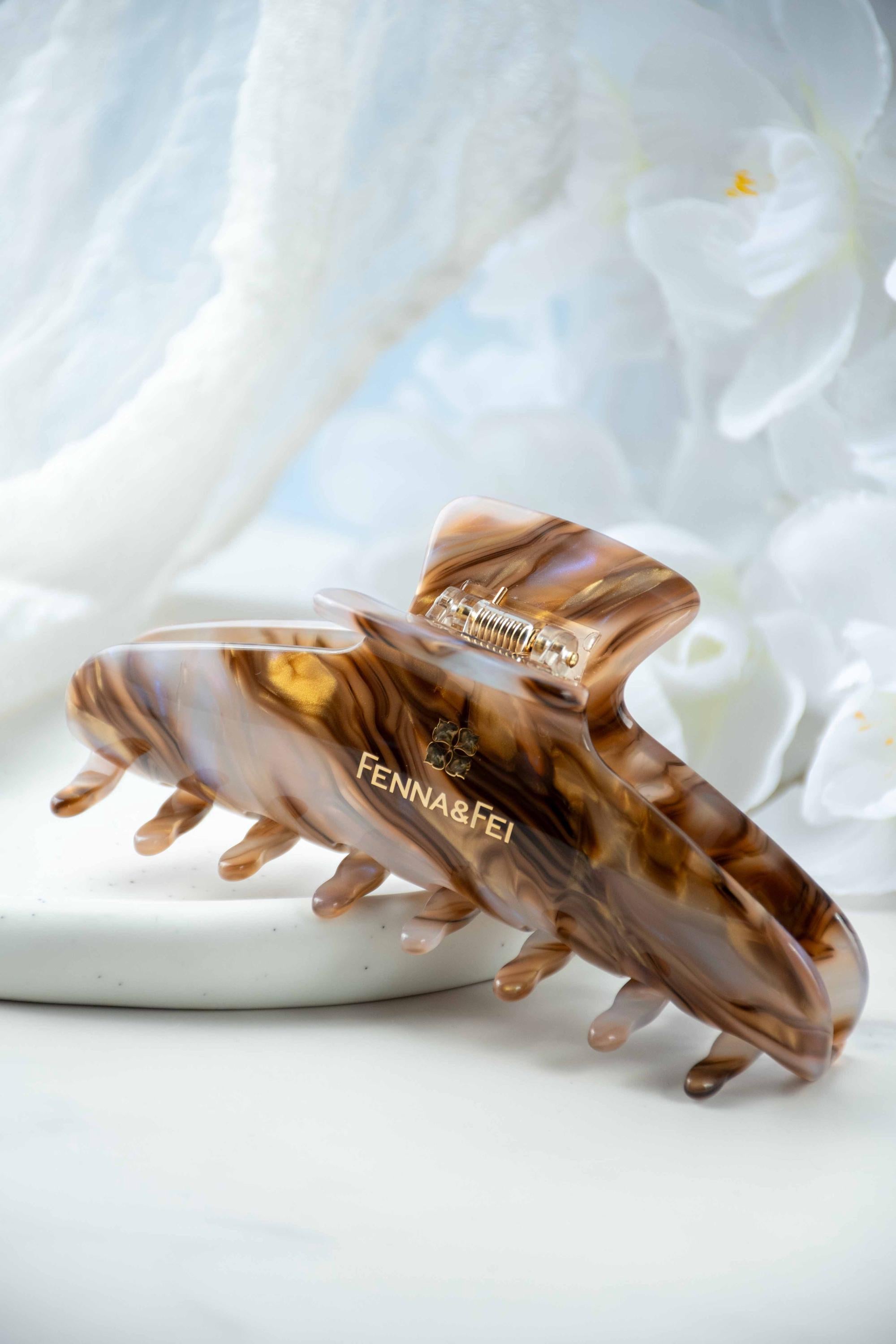Large Ametrine Wave Claw Clip | Italian Acetate Hair Clip