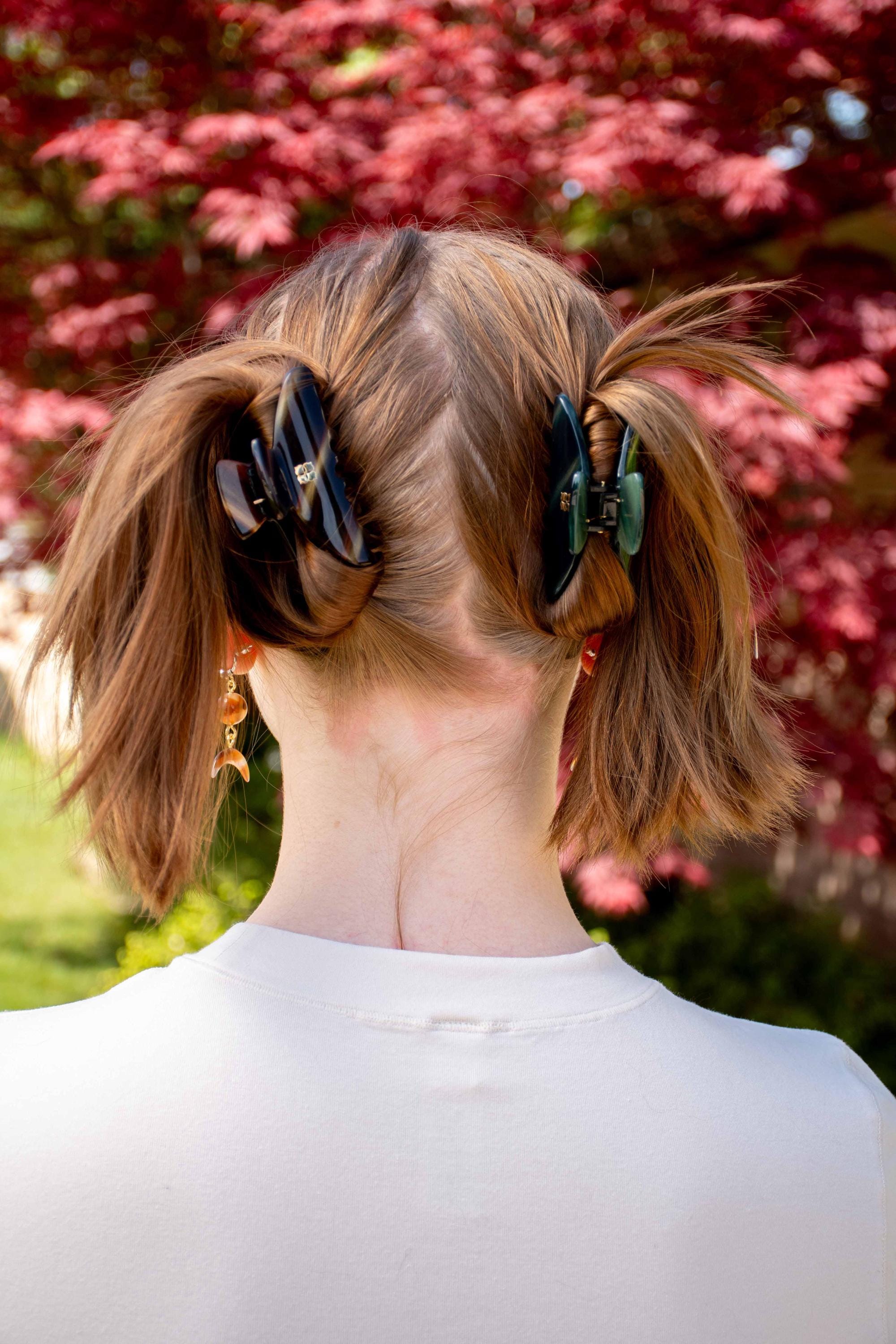 Tigers Eye Mini Hair Claw | Bronze Brown Tortoise Acetate Clip