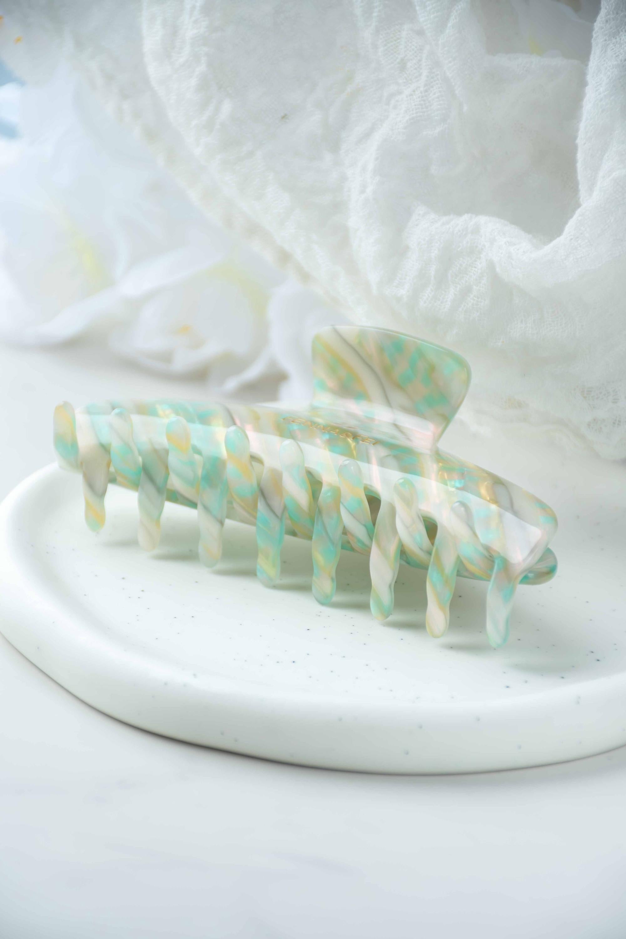 Desert Opal Wave Claw | Italian Acetate Hair Clip