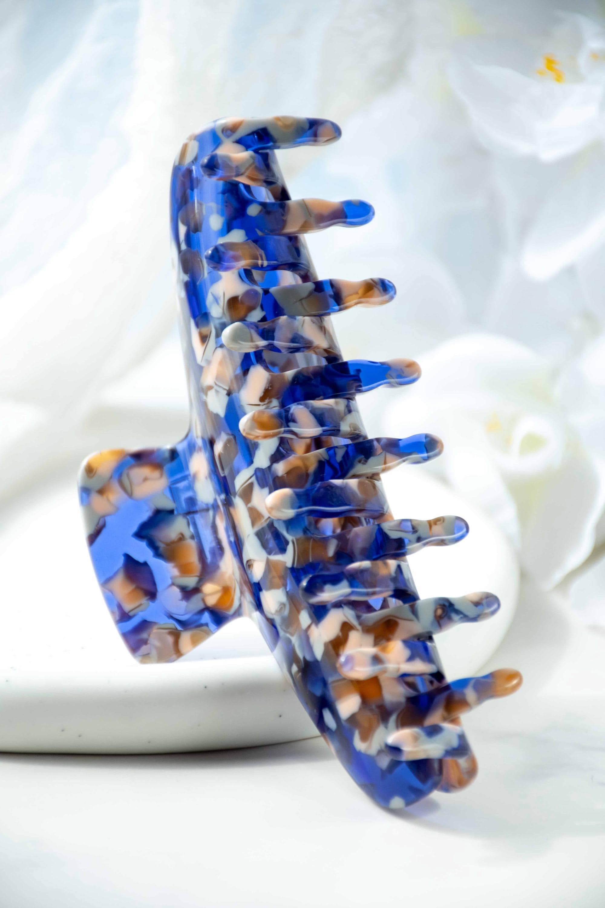Blue Sodalite Wave Claw Hair Clip | Italian Acetate