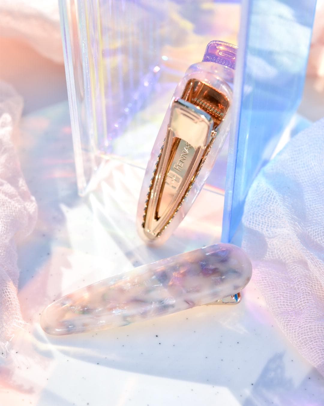 Acetate Alligator Hair Clips | Pearl, Shell, Tortoise | 3 Pack