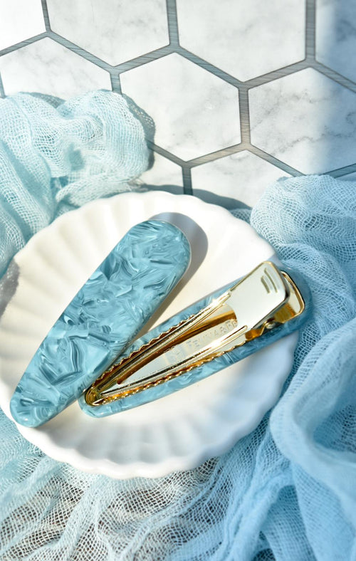 Acetate Alligator Hair Clips | Pearl, Shell, Tortoise | 3 Pack