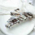 Glamour Grip Wave Claw in Phantom Quartz | Black White Blue Iridescent | Italian Acetate Tortoise Shell Large Hair Clip
