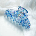 Blue Stardust Mini Claw Hair Clip | Italian Acetate Hair Accessory
