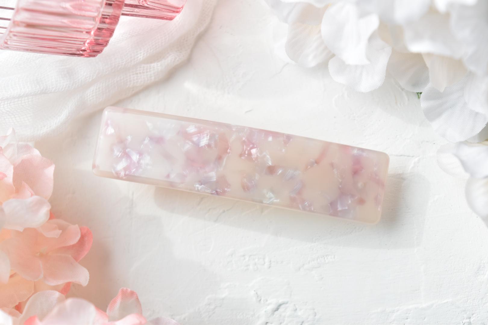 Rectangle French Barrette Non-Slip Double Snap Tortoise Shell Colorful Hair Clip