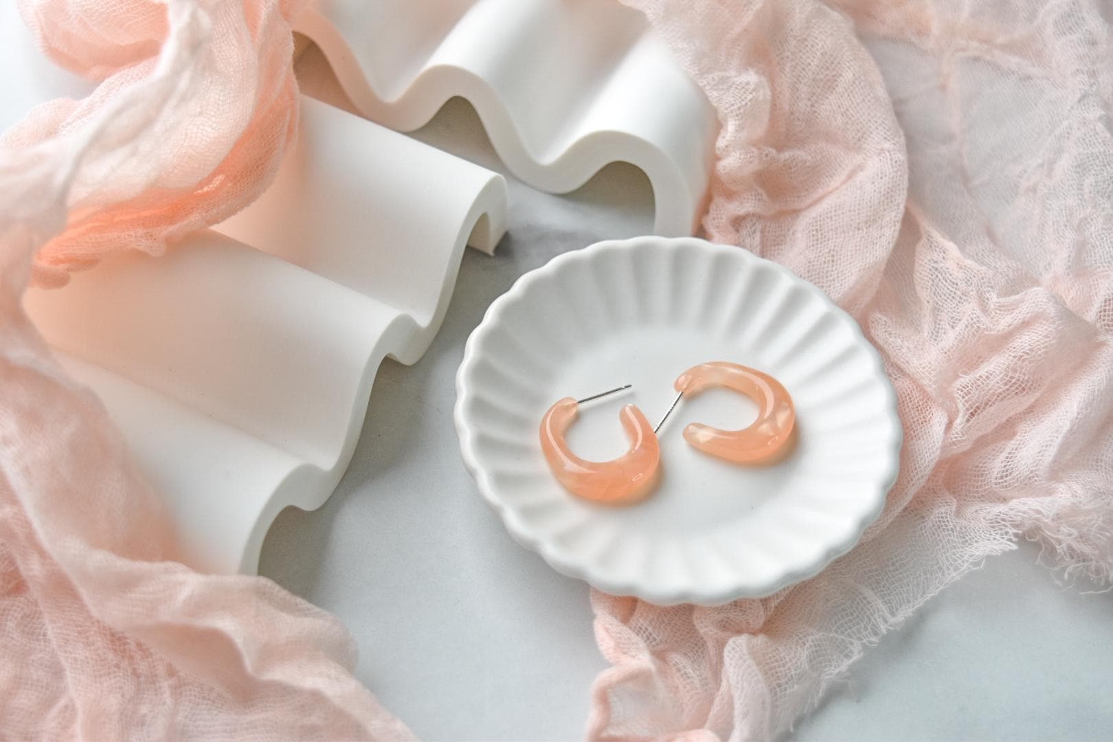 Three Pack - Juicy Hoop Collection | Chunky Thick Hoops | Acetate Resin Statement Earrings 925 Sterling Silver Posts