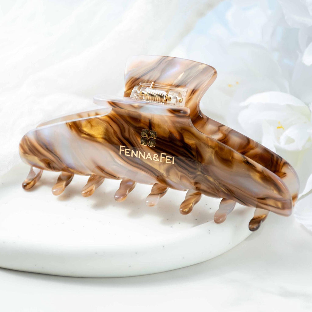 Large Ametrine Wave Claw Clip | Italian Acetate Hair Clip