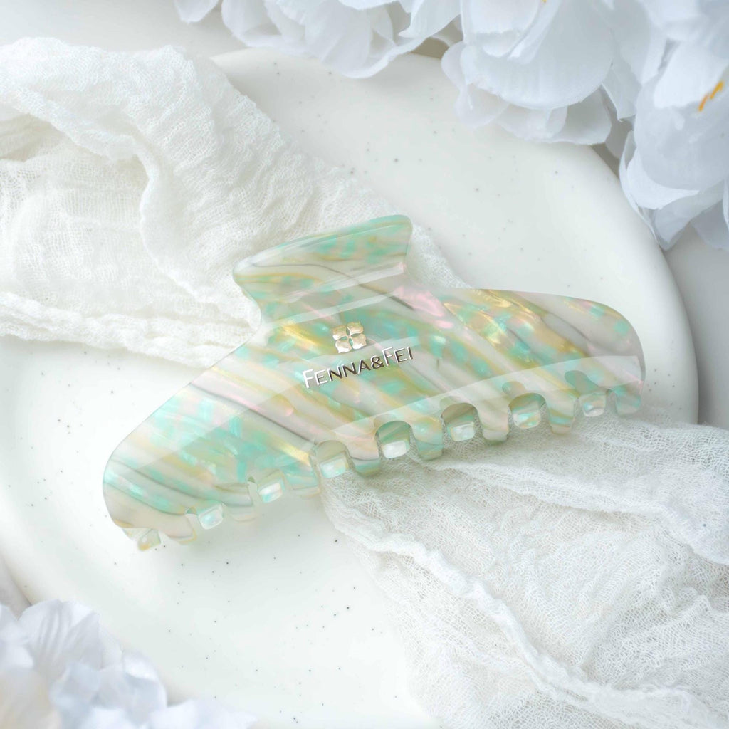 Desert Opal Wave Claw | Italian Acetate Hair Clip