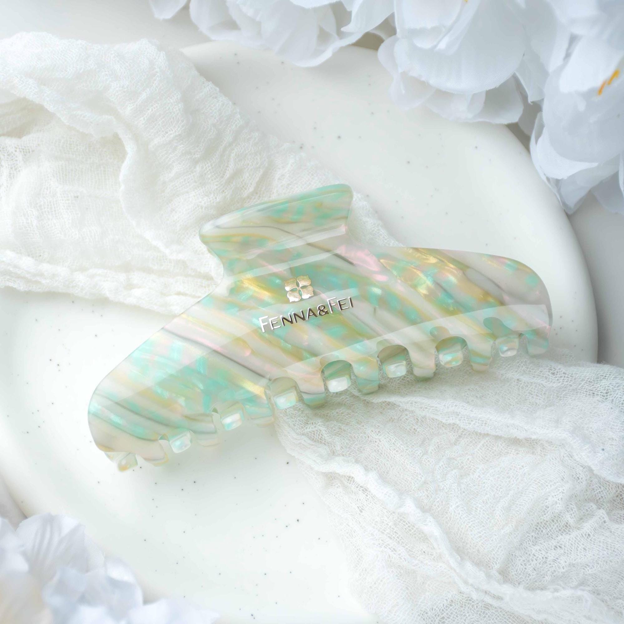 Desert Opal Wave Claw | Italian Acetate Hair Clip