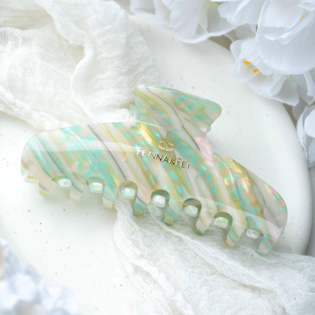 Desert Opal Wave Claw | Italian Acetate Hair Clip