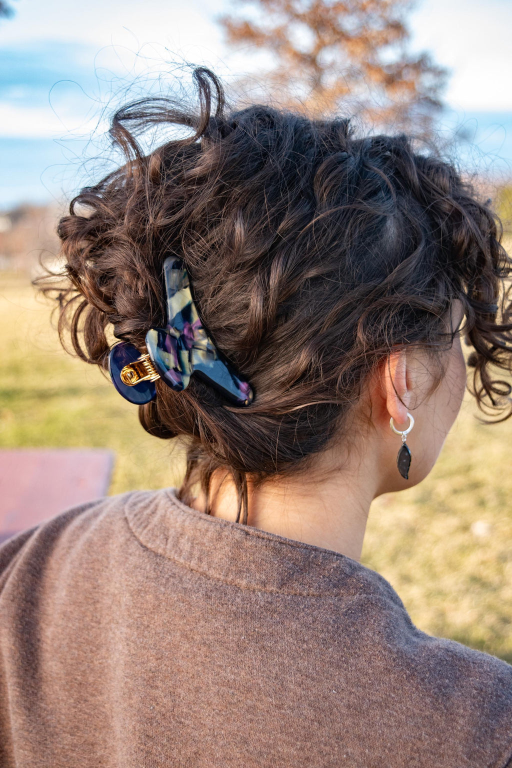 Mauve French Claw in Red Mauve | Eco Friendly Italian Acetate | Hand Polished | Strong Hair Clip | Valentine Gift for Her