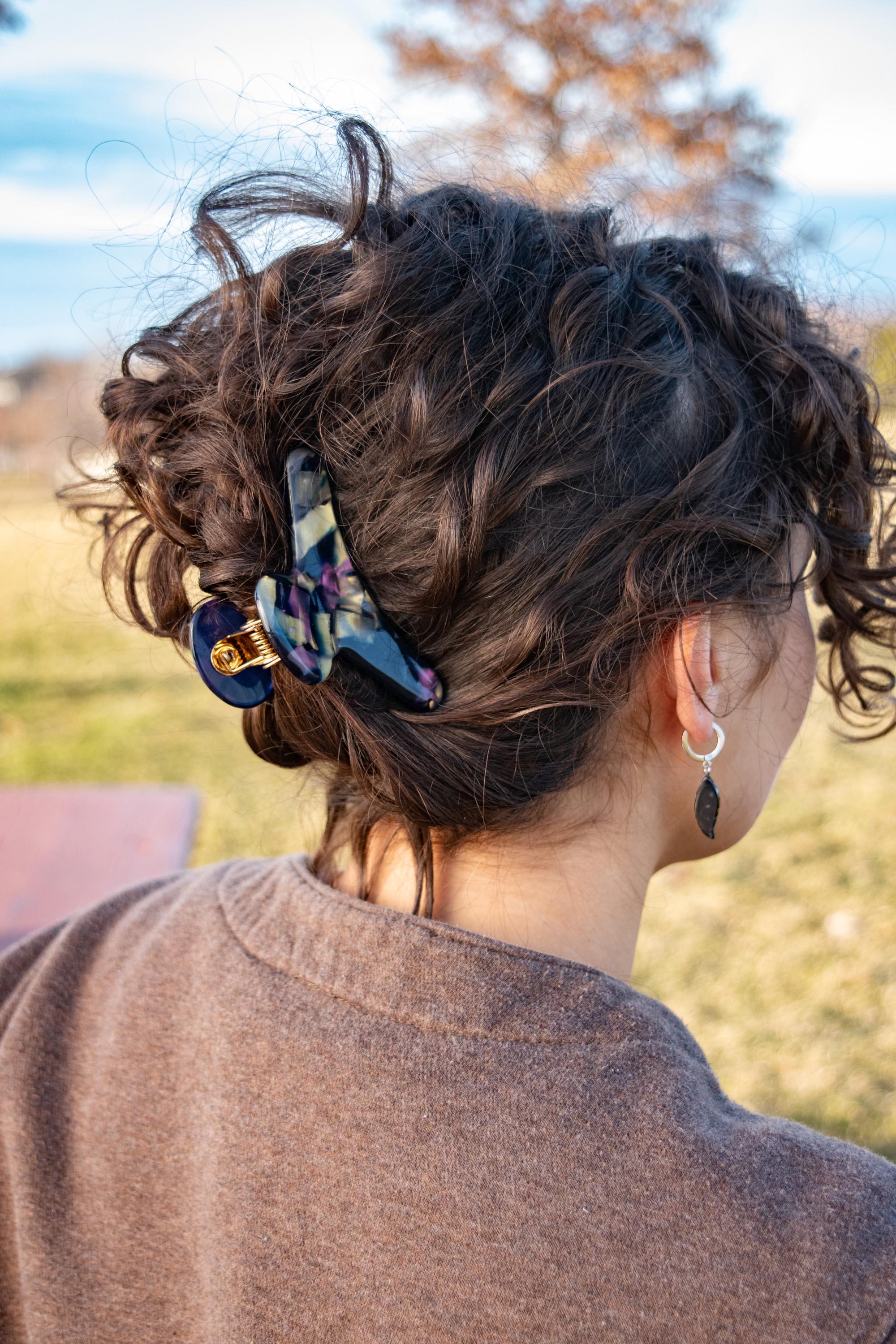 Mauve French Claw in Red Mauve | Eco Friendly Italian Acetate | Hand Polished | Strong Hair Clip | Valentine Gift for Her