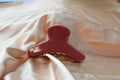 Mauve French Claw in Red Mauve | Eco Friendly Italian Acetate | Hand Polished | Strong Hair Clip | Valentine Gift for Her