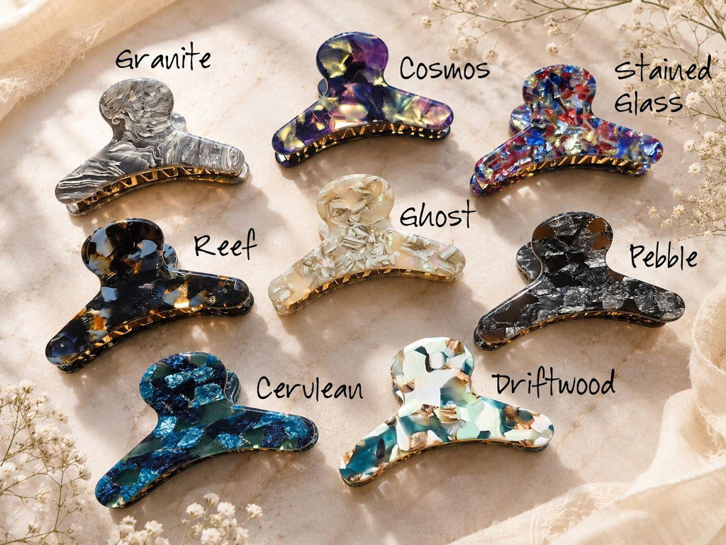 French Claw Hair Clips in Darkly Elegant Colors