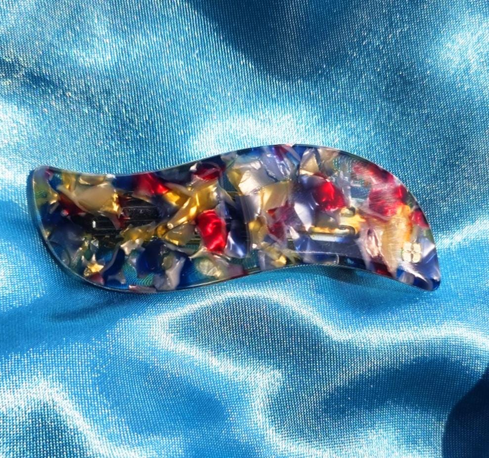 Wave Barrettes  | French Barrette Snap Hair Clip Non Slip