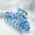 Glamour Grip Mini Claws in Sparkling Blues and Purples  |  Italian Acetate Small Hair Clip