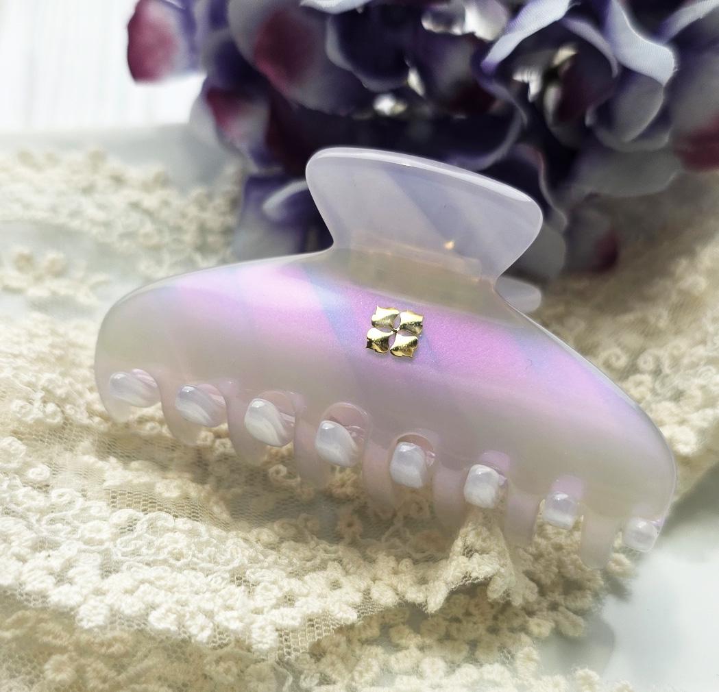 Glamour Grip Mini Claws in Sparkling Blues and Purples  |  Italian Acetate Small Hair Clip