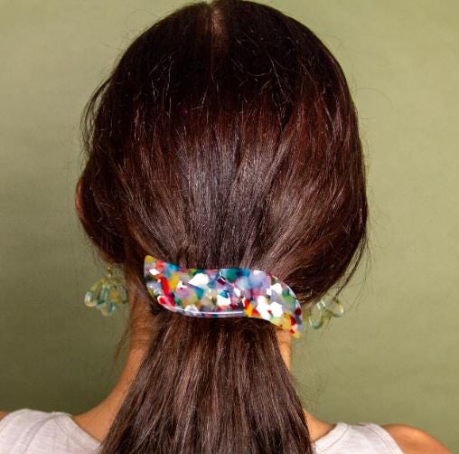 Wave Barrettes  | French Barrette Snap Hair Clip Non Slip