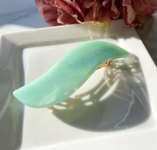 Wave Barrettes  | French Barrette Snap Hair Clip Non Slip
