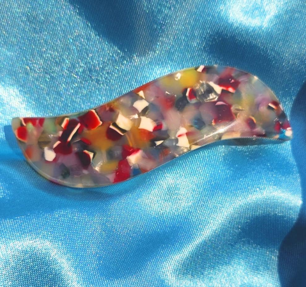 Wave Barrettes  | French Barrette Snap Hair Clip Non Slip