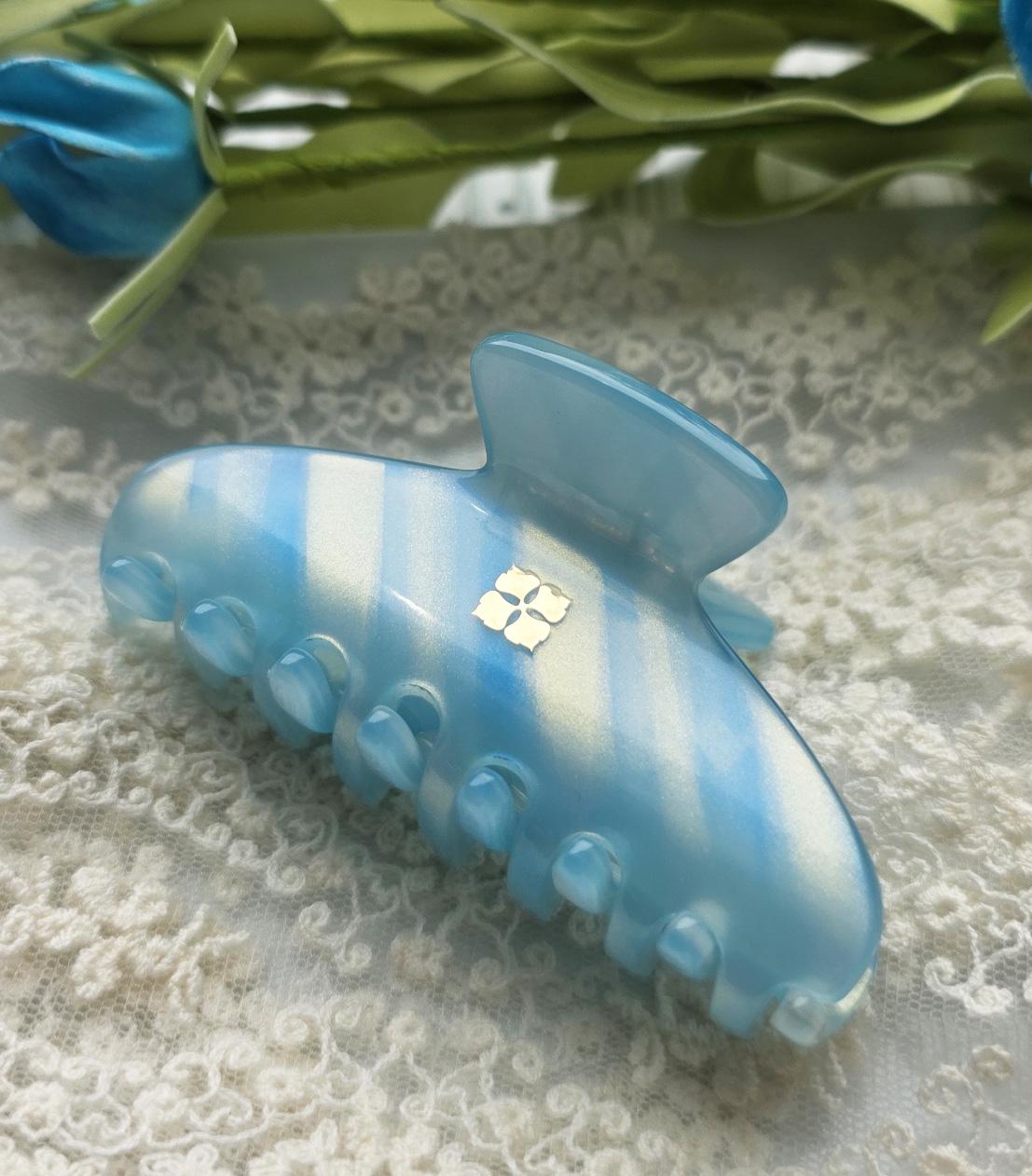 Glamour Grip Mini Claws in Sparkling Blues and Purples  |  Italian Acetate Small Hair Clip
