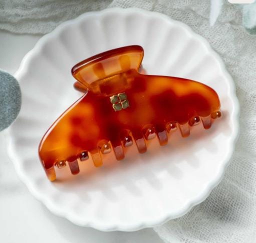 Glamour Grip Mini Claws in Fiery Reds and Coppers |  Italian Acetate Small Hair Clip