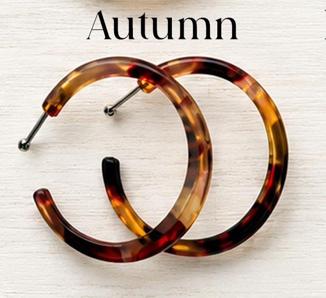3 Pack - 50MM .925 Ball Back Statement Hoops | Italian Acetate
