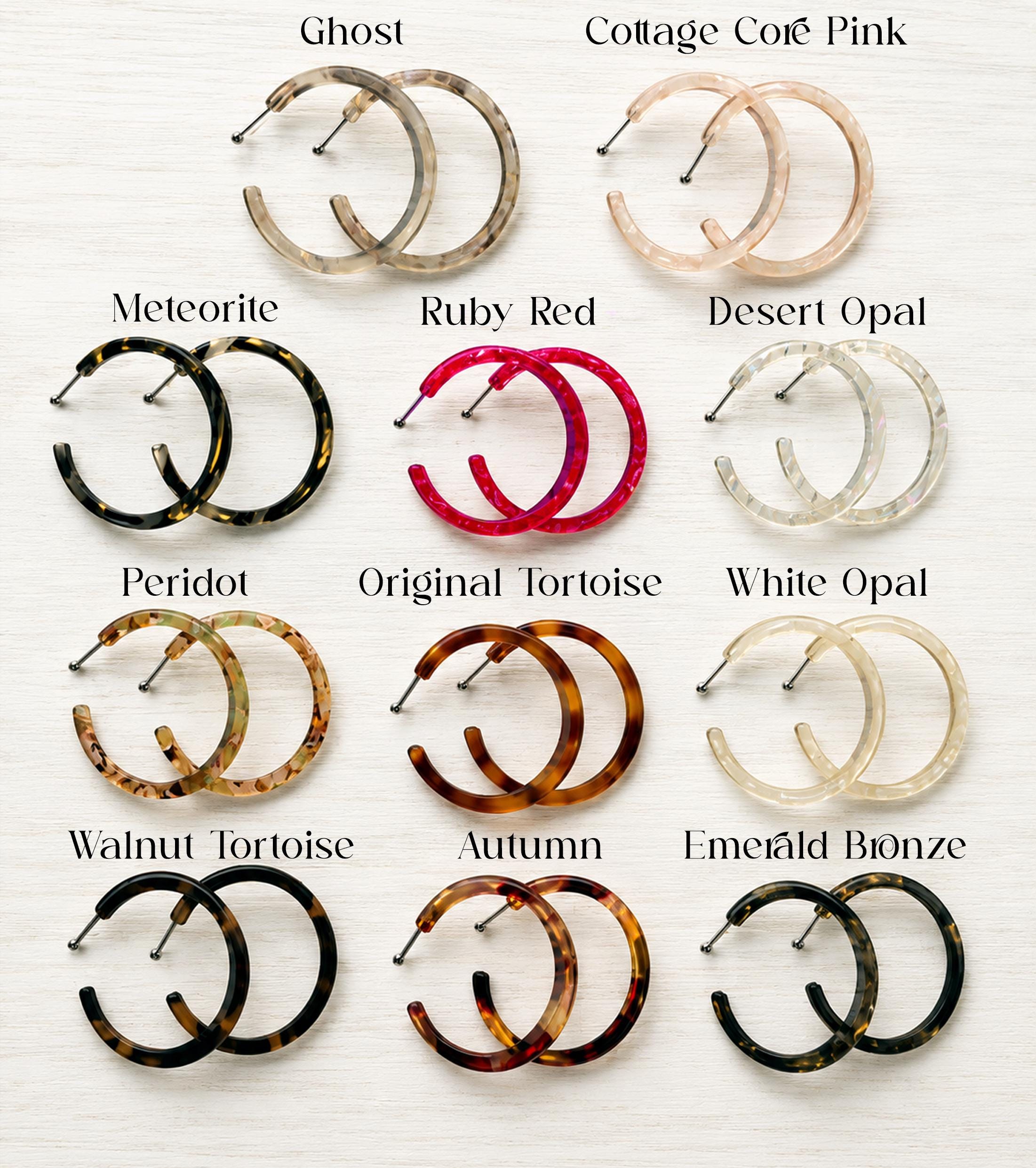 3 Pack - 50MM .925 Ball Back Statement Hoops | Italian Acetate