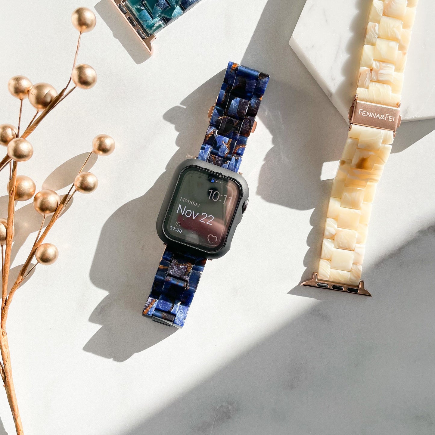 Plant-Based Apple Watch Band Italian Acetate Tortoise Shell Apple iWatch Band Bracelet Men's Women's Gift