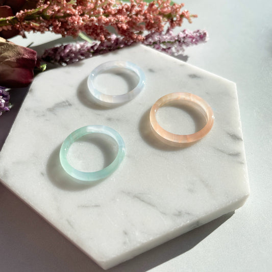Spring Round Ring Collection | Tortoise Shell Acetate Resin Stacking Rings Fenna&Fei
