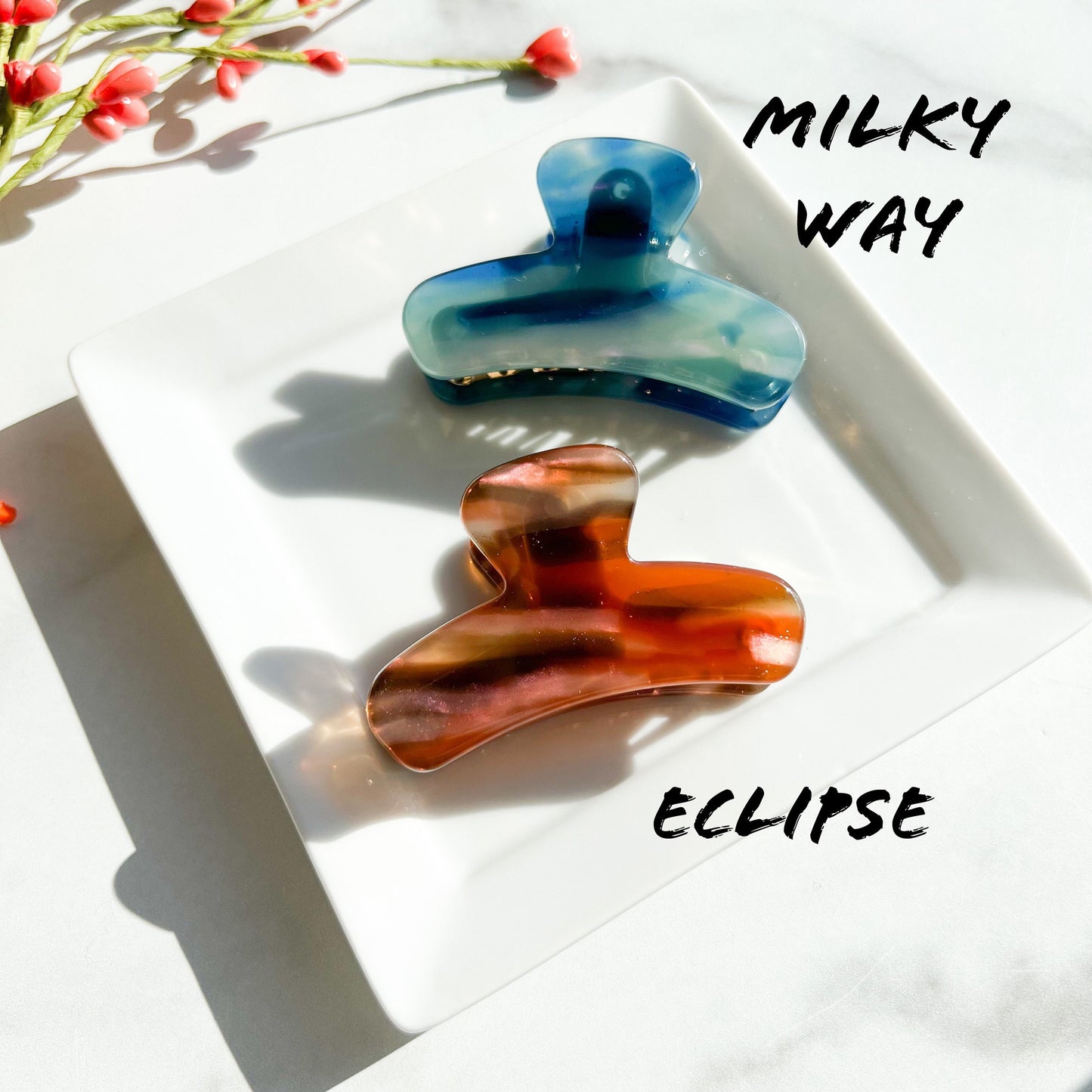 Mini French Claw Collection| Cellulose Acetate Resin Small Tortoise Shell Stainless Steel Hair Clip